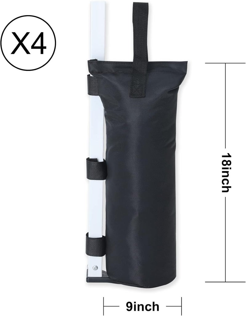 COOSHADE Canopy Tent Sand Bags Gazebo Weights Bags,4 Pack,Black,112LBS - Image 4